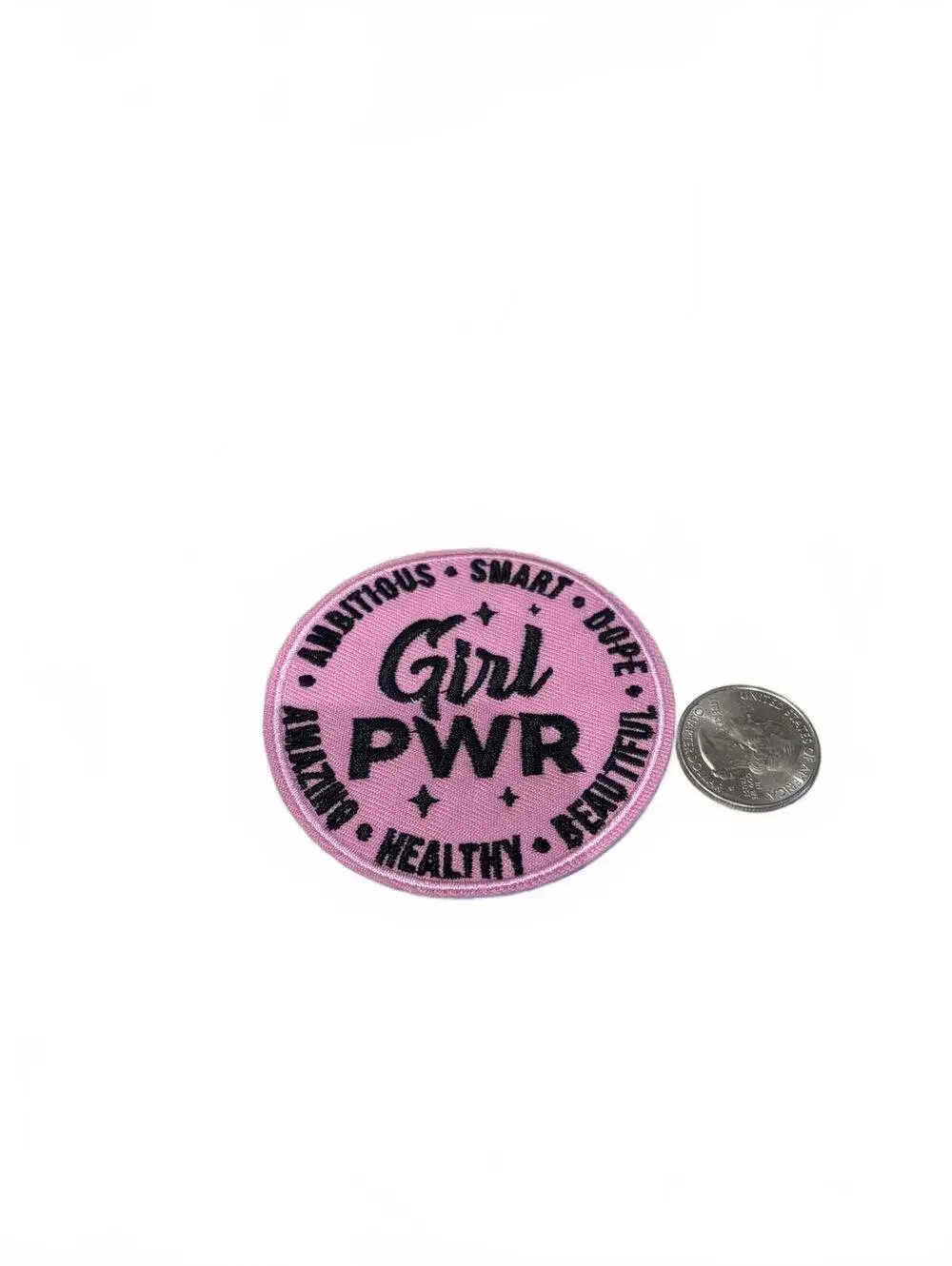Pink Girl PWR Embroidered Patch